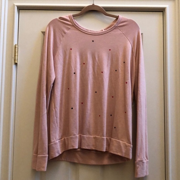 Sundry Stars & Hearts Sweatshirt Medium - Picture 1 of 5